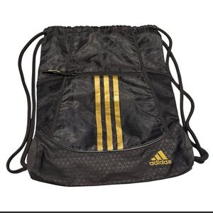 adidas Unisex Alliance II Sackpack, Black/Gold EC
